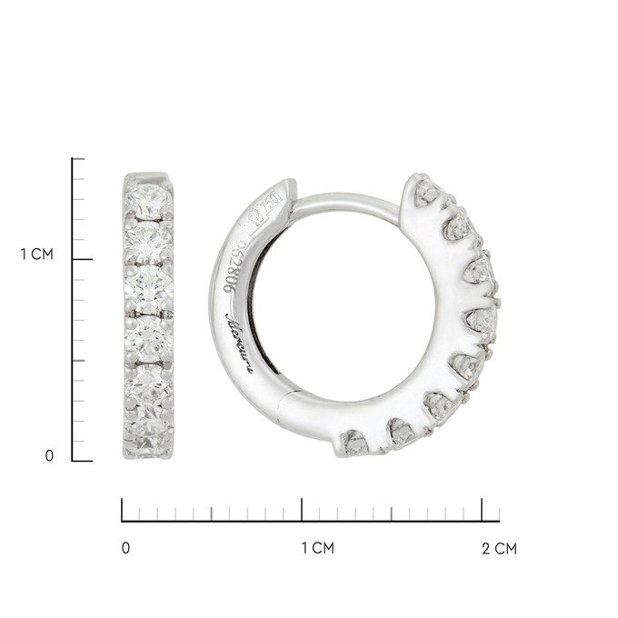Серьги из золота 750 пробы с бриллиантами, Ц О007 4157 за 88000