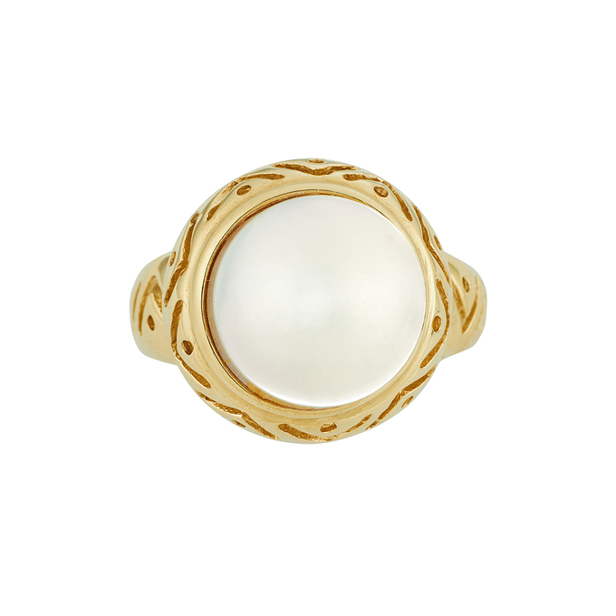 Кольцо из золота 750 пробы c мабэ, Л 7601 7194 за 90240