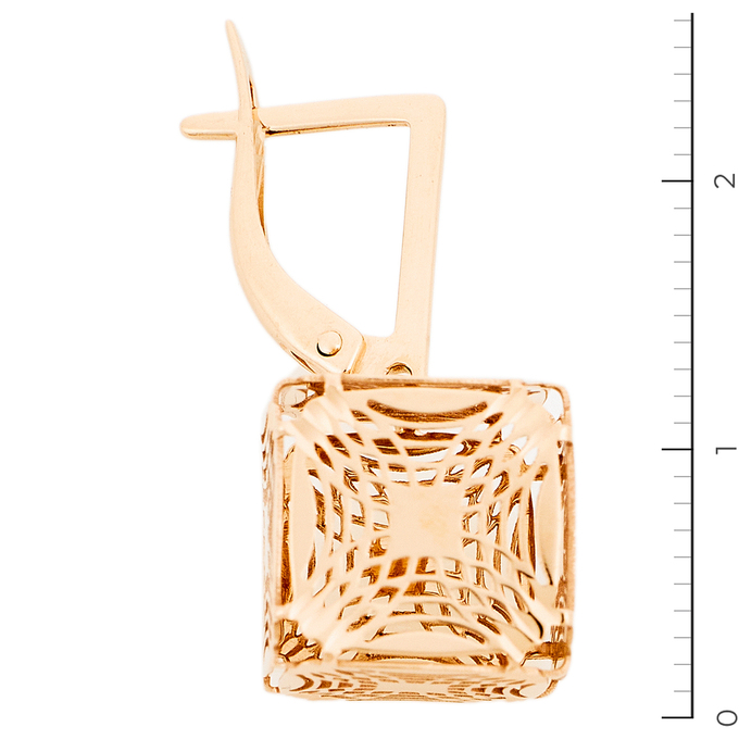Серьги из красного золота 585 пробы