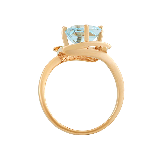 Кольцо из золота 585 пробы c топазом