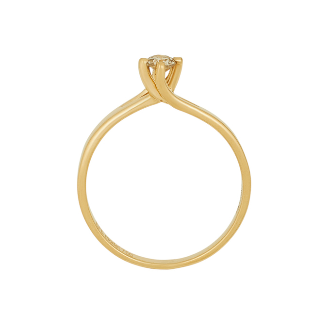 Кольцо из золота 750 пробы c бриллиантом