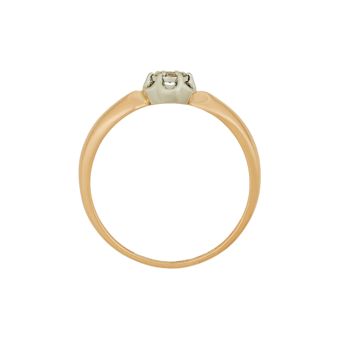 Кольцо из золота 585 пробы c бриллиантами