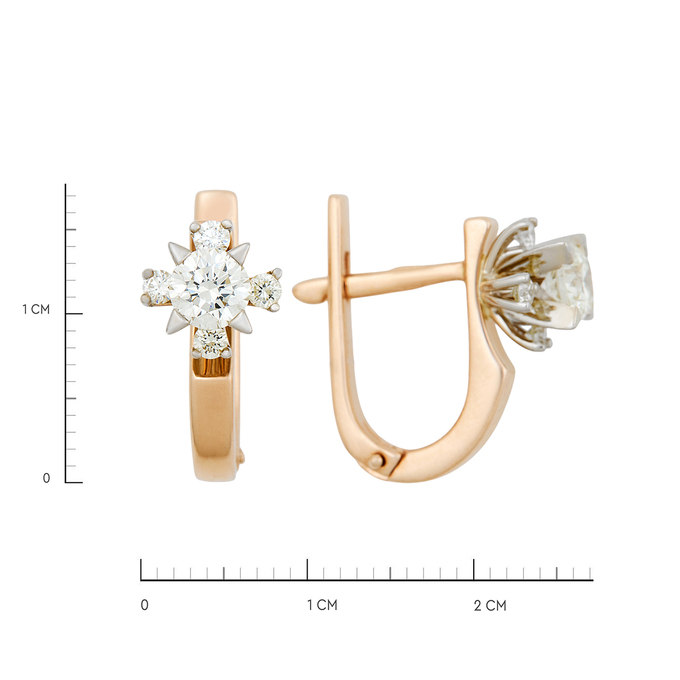 Серьги из золота 585 пробы c бриллиантами, К 0000 4200 за 219000