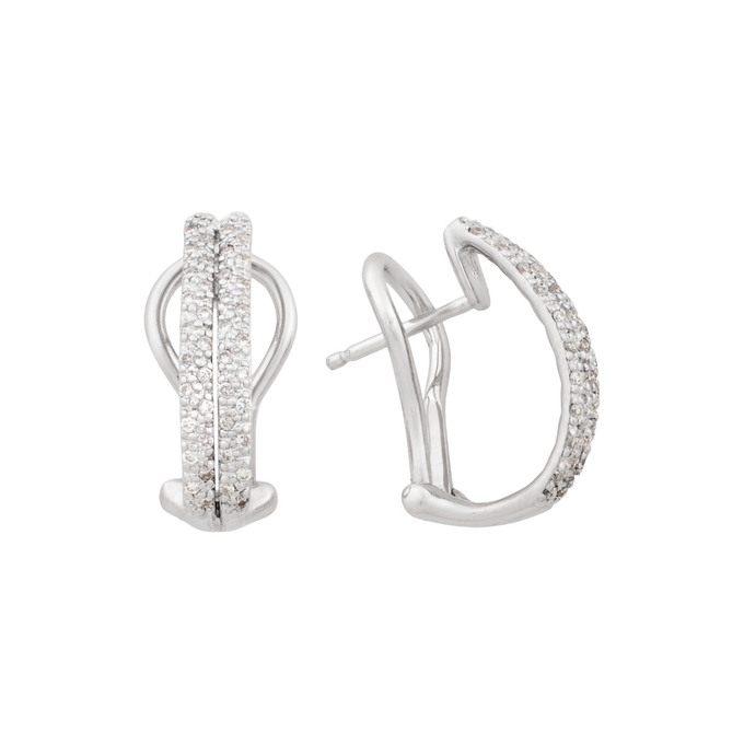 Серьги из золота 585 пробы с бриллиантами, Л 4711 0985 за 42400
