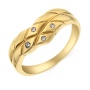 Кольцо из желтого золота 750 пробы c 4 бриллиантами 015669 фото 1