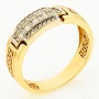 Кольцо из комбинированного золота 750 пробы c 19 бриллиантами Л66007535 фото 1