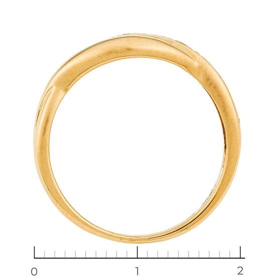 Кольцо из комбинированного золота 585 пробы c 5 бриллиантами, Л32082441 за 11205
