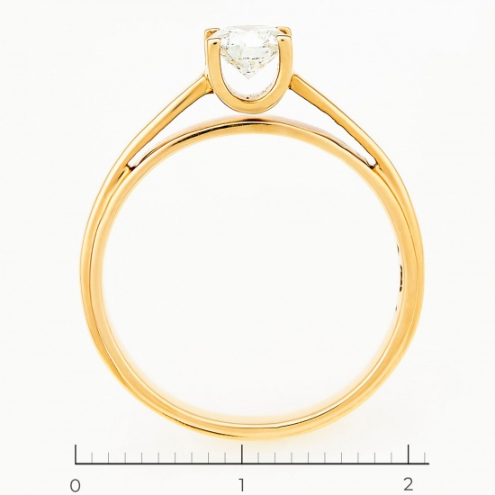 Кольцо из красного золота 585 пробы c 1 бриллиантом, Л06137254 за 57450