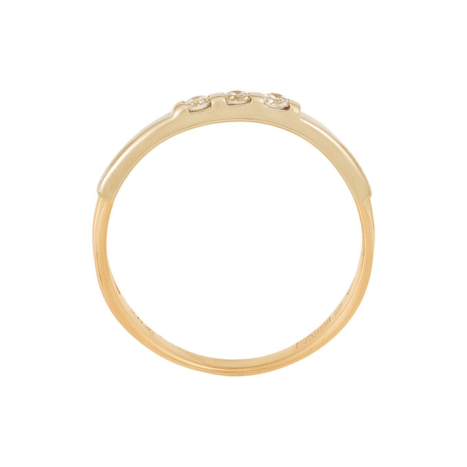 Кольцо из золота 585 пробы c бриллиантами, Л 2415 1957 за 30000