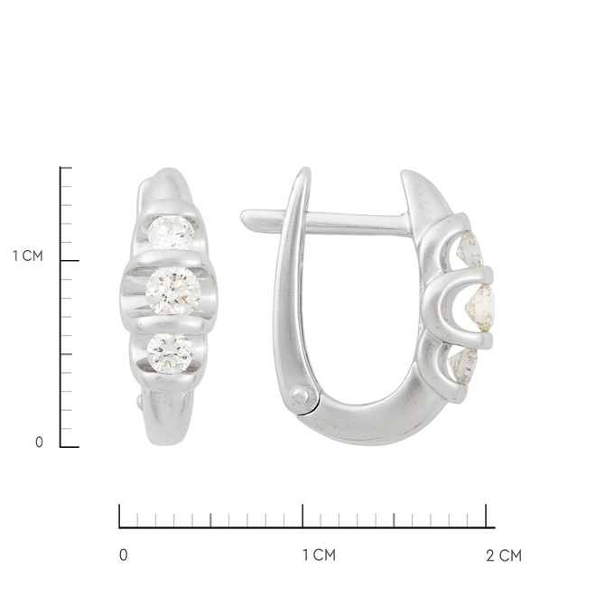Серьги из золота 585 пробы c бриллиантами, Л 2011 0718 за 59500