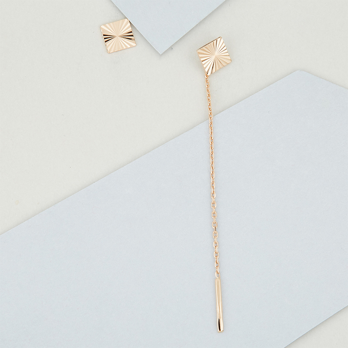 Серьги из красного золота 585 пробы