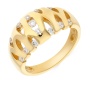 Кольцо из желтого золота 750 пробы c 13 бриллиантами 035717 фото 1