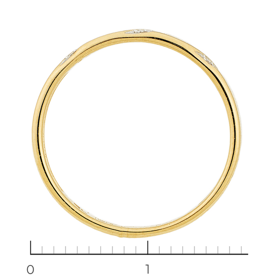 Кольцо из желтого золота 585 пробы c 9 бриллиантами, Л18111635 за 7450