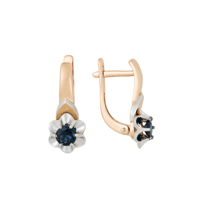 Серьги из золота 585 пробы c сапфирами, Л 1116 0440 за 44720