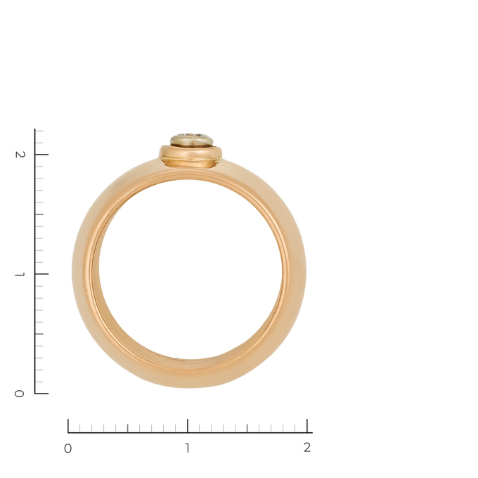Кольцо из красного золота 583 пробы c 1 бриллиантом, Л 2809 6196 за 95600