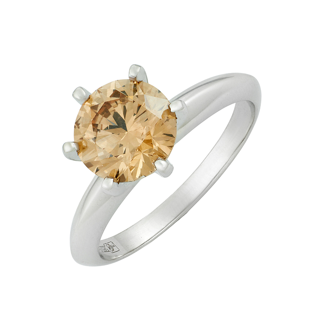 Кольцо из золота 585 пробы c бриллиантом