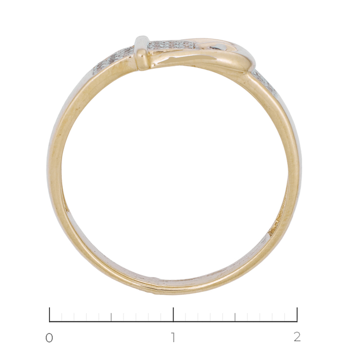Кольцо из золота 585 пробы c 28 фианитами