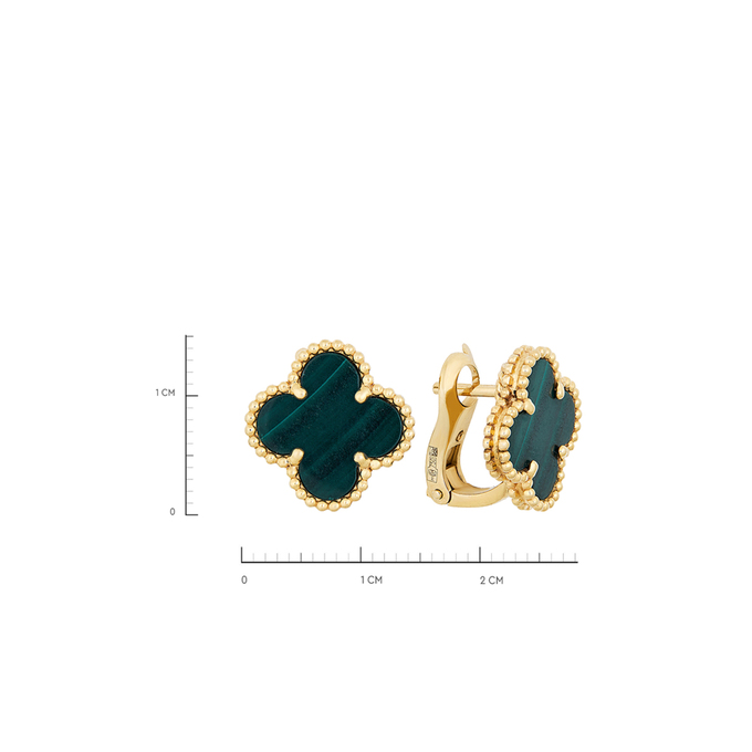 Серьги из золота 750 пробы c малахитами, Л 4508 0421 за 70000