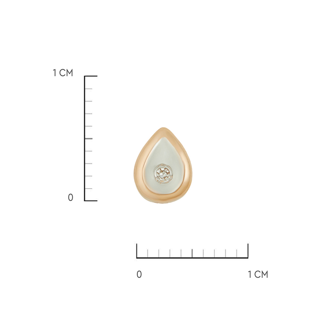 Подвеска из золота 585 пробы c бриллиантом, Л 6202 1184 за 3600