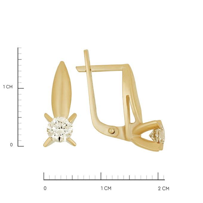 Серьги из золота 585 пробы c бриллиантами, Л 5500 8897 за 105300
