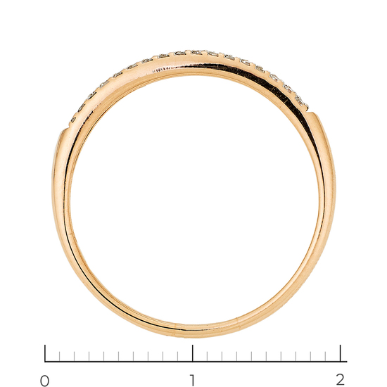 Кольцо из красного золота 585 пробы c 34 бриллиантами, Л29108811 за 11550