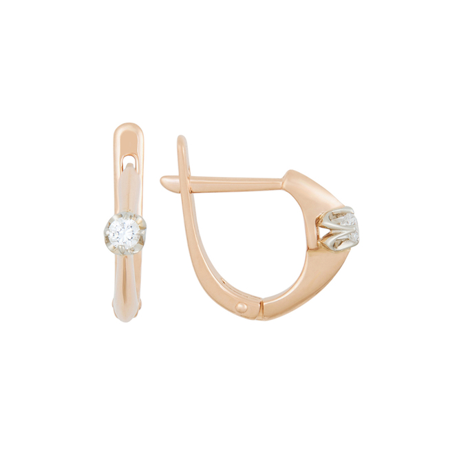 Серьги из золота 585 пробы c фианитами, К 0000 3021 за 24800