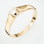 Кольцо из комбинированного золота 585 пробы c 1 бриллиантом Л31107231 фото 1