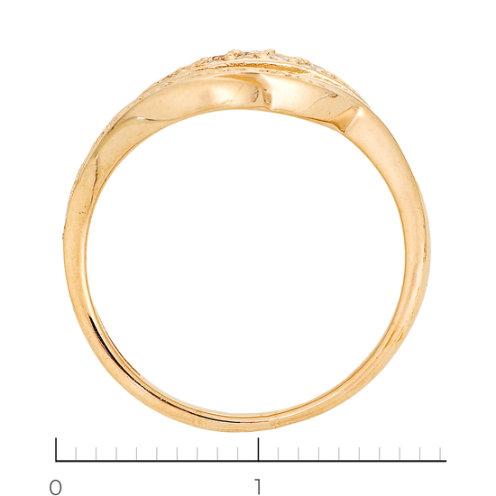 Кольцо из красного золота 585 пробы c фианитами, Л75015212 за 11220