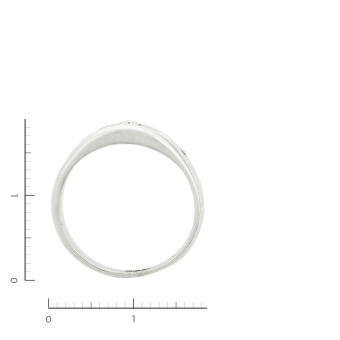 Кольцо из белого золота 585 пробы c 3 бриллиантами, Л 2508 0711 за 18300