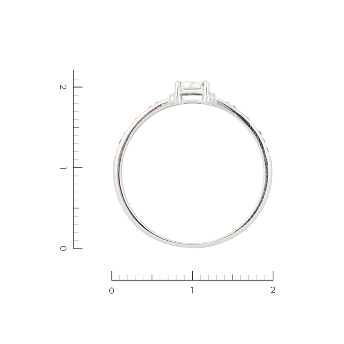 Кольцо из белого золота 585 пробы c 25 бриллиантами, Л 3907 5628 за 8700
