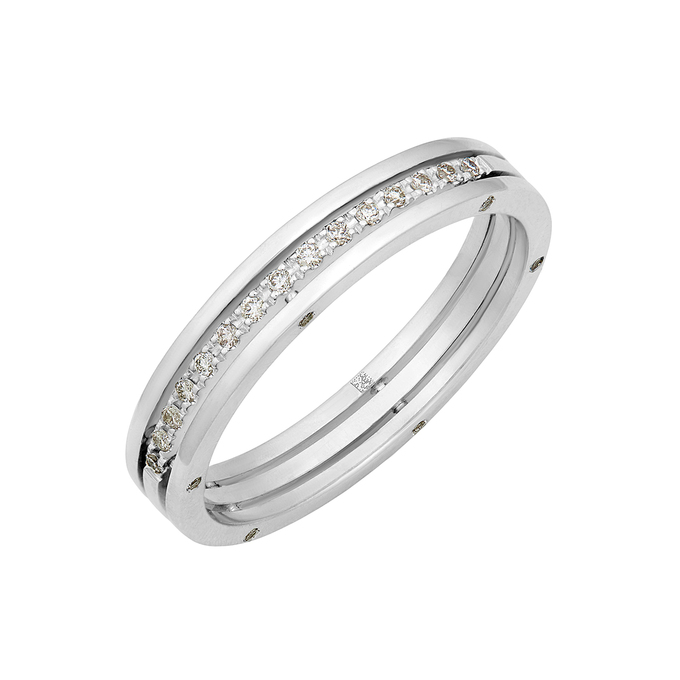 Кольцо из золота 585 пробы c бриллиантами