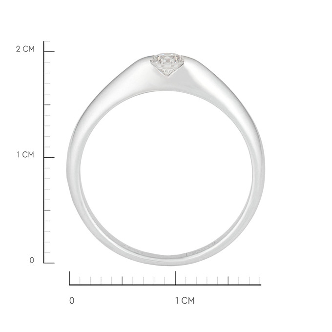 Кольцо из золота 585 пробы c бриллиантом, Л 7503 0064 за 38300