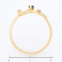 Кольцо из желтого золота 750 пробы c 2 бриллиантами и 1 сапфиром Л24130922 фото 4