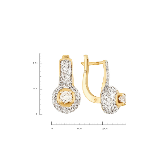 Серьги из золота 750 пробы с бриллиантами, Л 2315 8905 за 150000