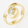 Кольцо из желтого золота 585 пробы c 2 бриллиантами Л23149136 фото 1