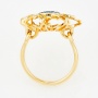 Кольцо из комбинированного золота 585 пробы c 21 бриллиантами Л48053838 фото 3
