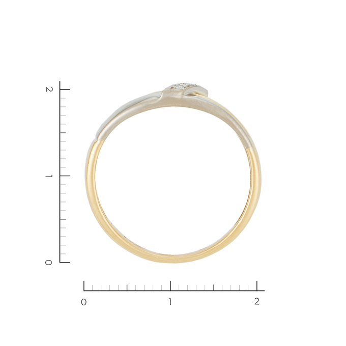 Кольцо из золота 750 пробы c 3 бриллиантами, Л 4306 2900 за 51920