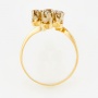 Кольцо из комбинированного золота 750 пробы c 9 бриллиантами Л33081050 фото 3