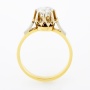 Кольцо из комбинированного золота 750 пробы c 1 бриллиантом Л33070870 фото 3