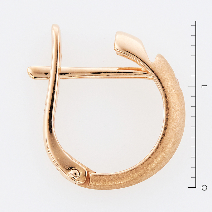 Серьги из золота 585 пробы c 2 бриллиантами