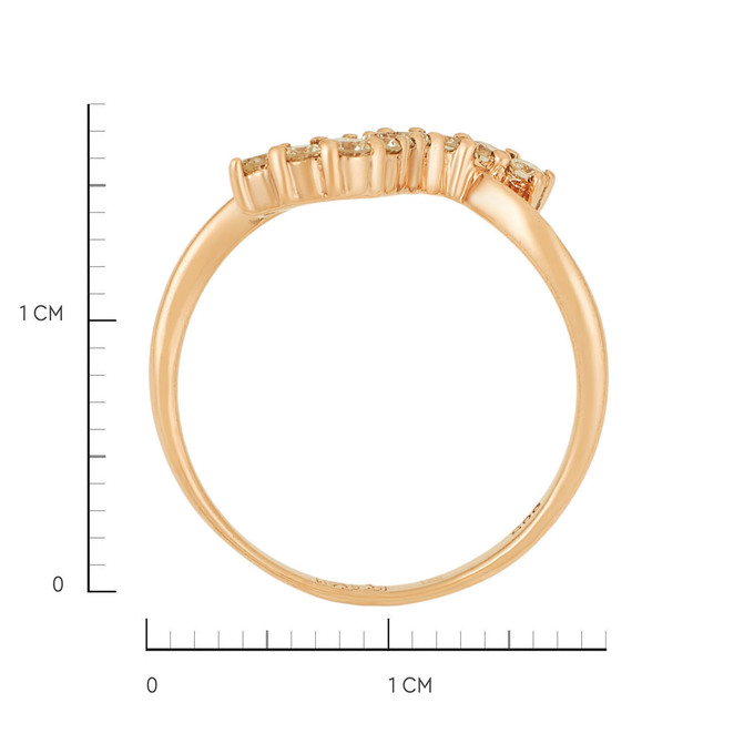 Кольцо из золота 585 пробы c бриллиантами