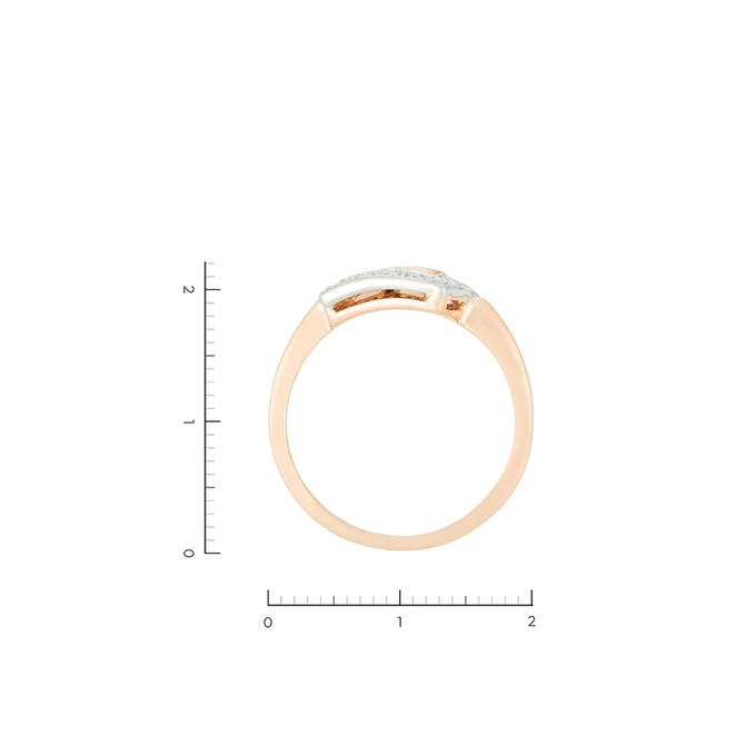 Кольцо из золота 585 пробы c 7 бриллиантами, Л 2316 2260 за 28720