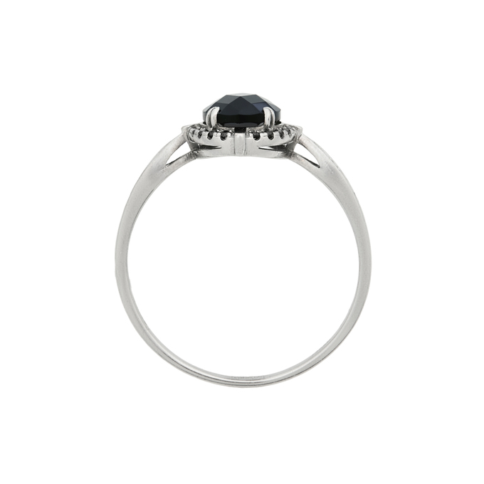 Кольцо из золота 585 пробы c бриллиантами и ониксом, Л 5804 3520 за 17325