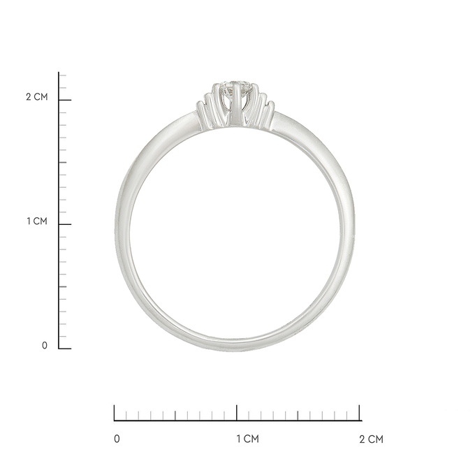 Кольцо из золота 585 пробы c бриллиантом, Л 7502 7621 за 37760