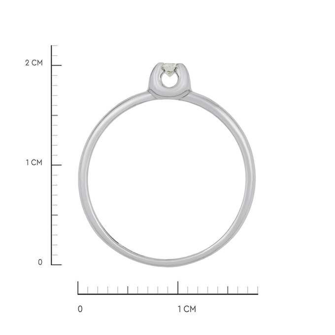Кольцо из золота 585 пробы c бриллиантом, Л 7303 4782 за 17520