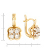 Серьги из золота 585 пробы c 8 бриллиантами