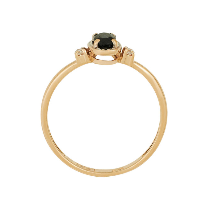 Кольцо из золота 585 пробы c сапфиром и бриллиантами