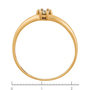 Кольцо из комбинированного золота 585 пробы c 1 бриллиантом Л48056856 фото 4
