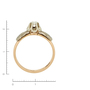 Кольцо из комбинированного золота 585 пробы c 3 бриллиантами Л09105443 фото 4