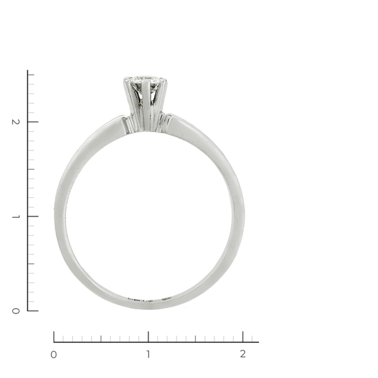 Кольцо из белого золота 750 пробы c 1 бриллиантом, Л28085339 за 20205